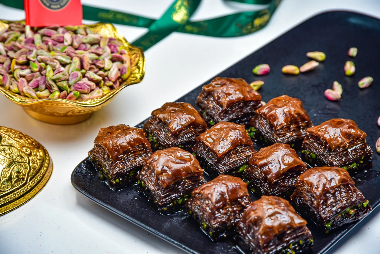 Pistachio Chocolate Baklava