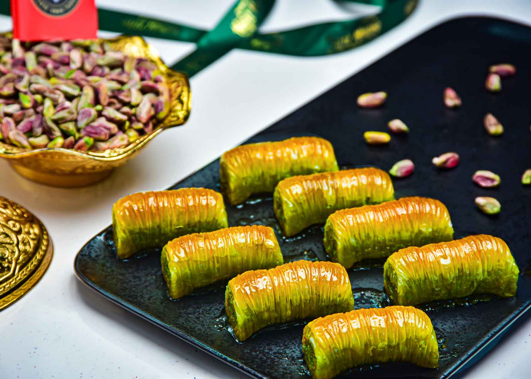 Pistachio Twisted Roll Baklava